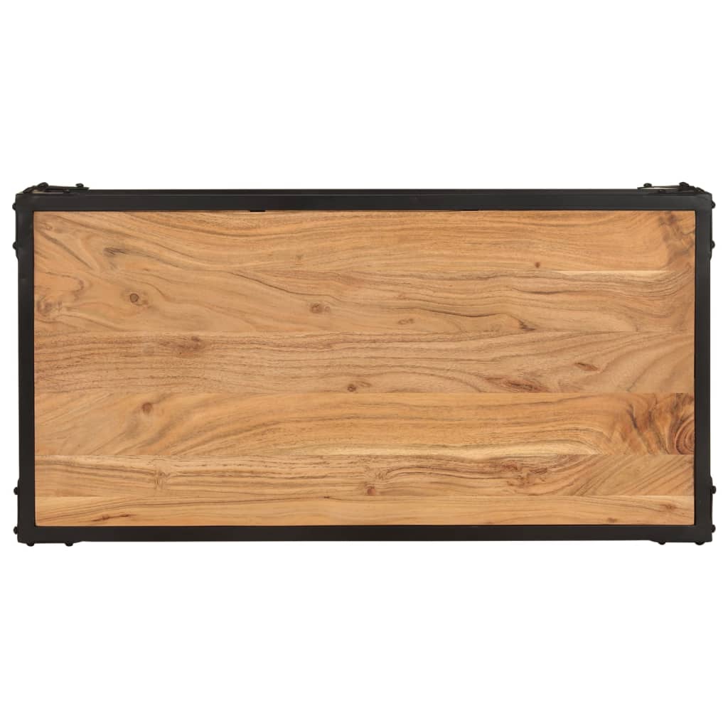 Tavolino da Salotto 90x45x35 cm in Legno Massello di Acacia