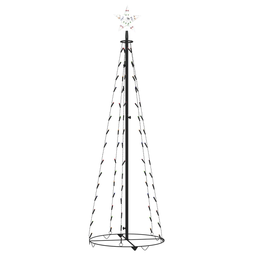 Albero di Natale a Cono con 84 LED Colorato 50x150 cm