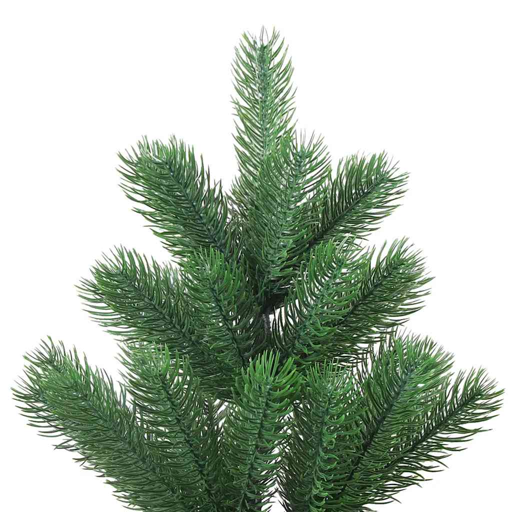 Albero Natale Artificiale Nordmann con LED Palline Verde 120 cm