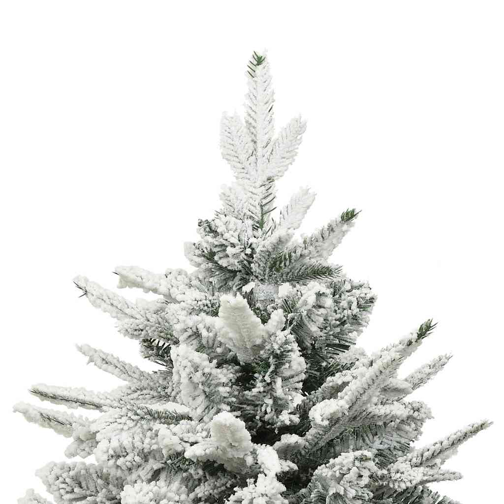 Albero Natale Artificiale con LED Palline e Neve 150cm PVC e PE