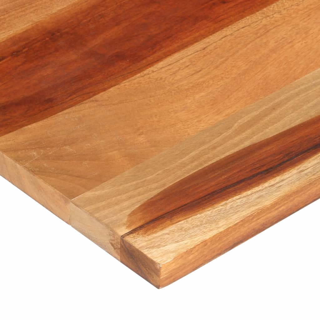 Piano del Tavolo 120x60x(2,5-2,7) cm Legno Massello di Acacia
