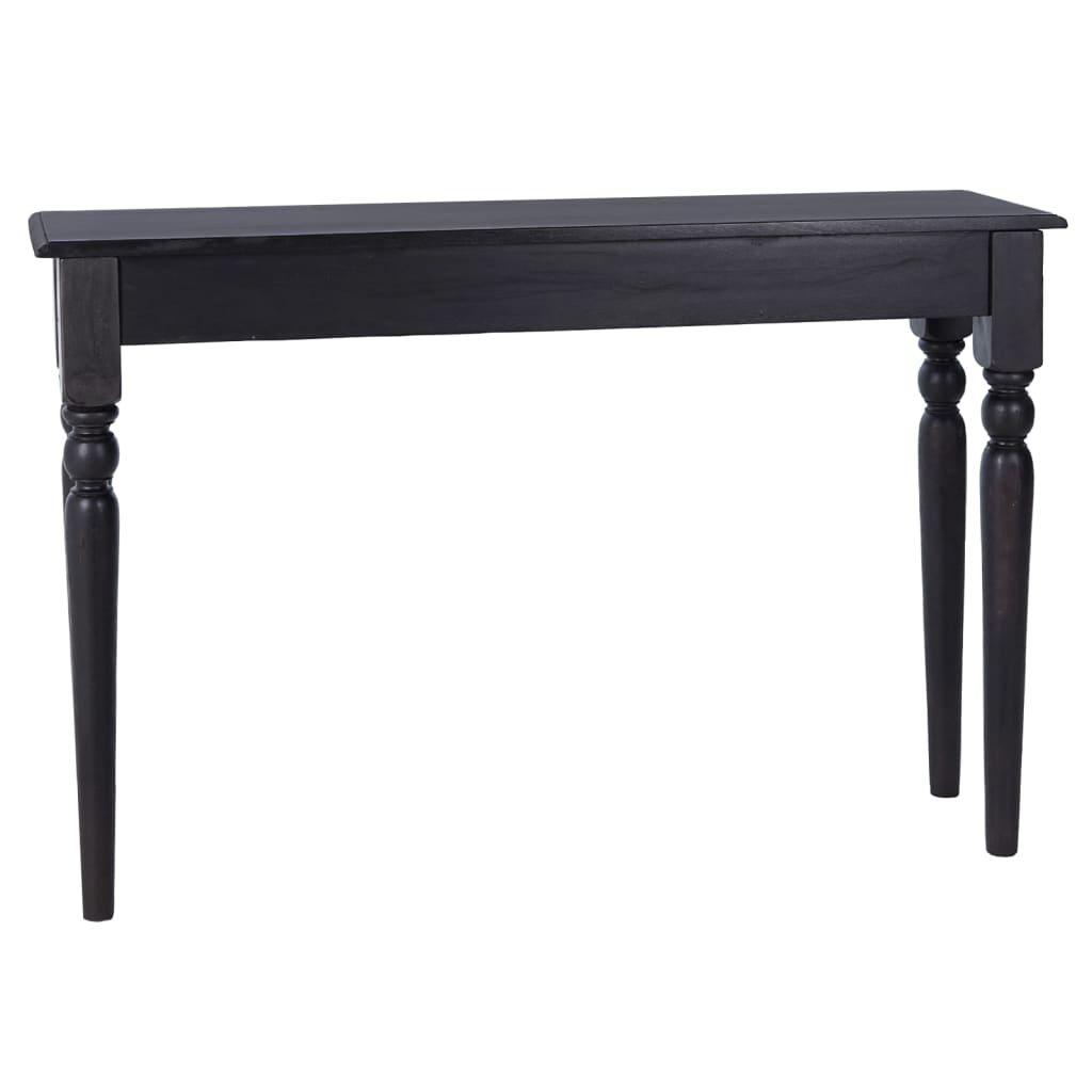 Tavolo Consolle Nero 110x30x75 cm in Legno Massello di Mogano