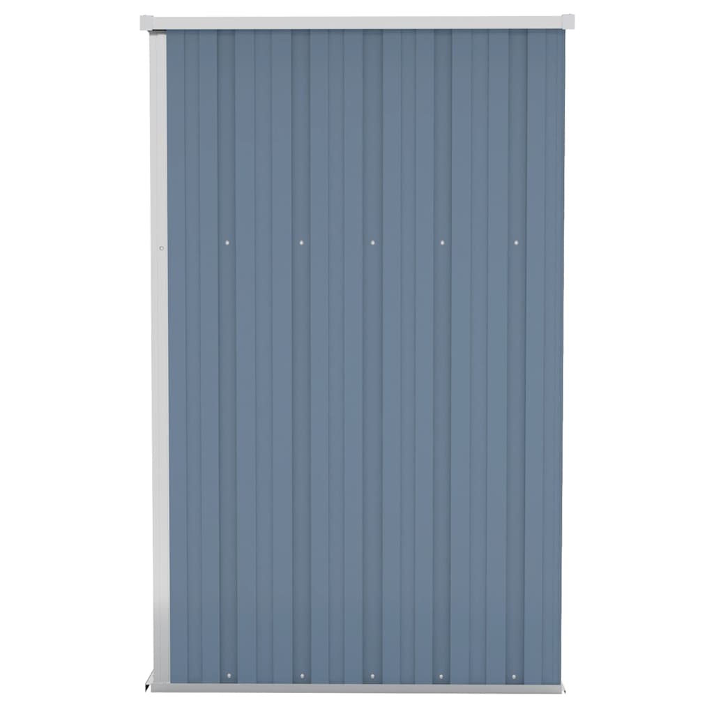 Capanno Giardino a Parete Grigio 118x100x178 cm Acciaio Zincato