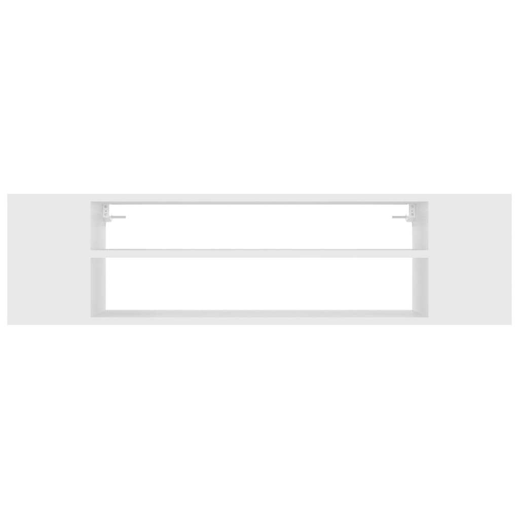 Mobile Porta TV Sospeso Bianco 100x30x26,5 cm Legno Multistrato