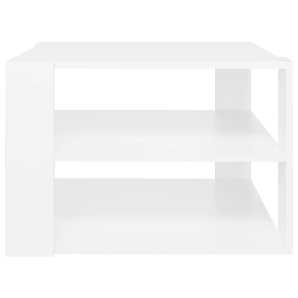 Tavolino da Salotto Bianco 60x60x40 cm in Legno Multistrato