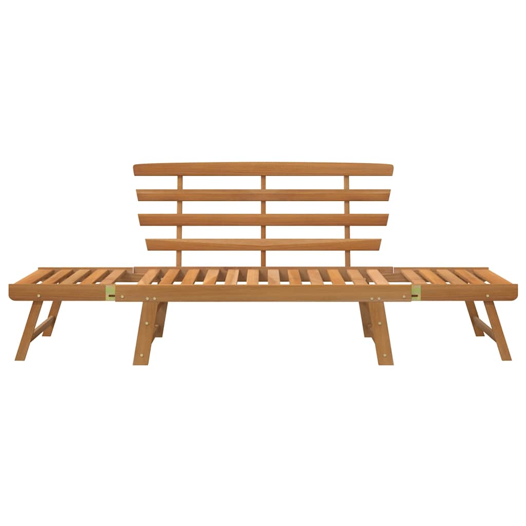 Panca da Giardino 2-in-1 190 cm in Legno Massello di Acacia