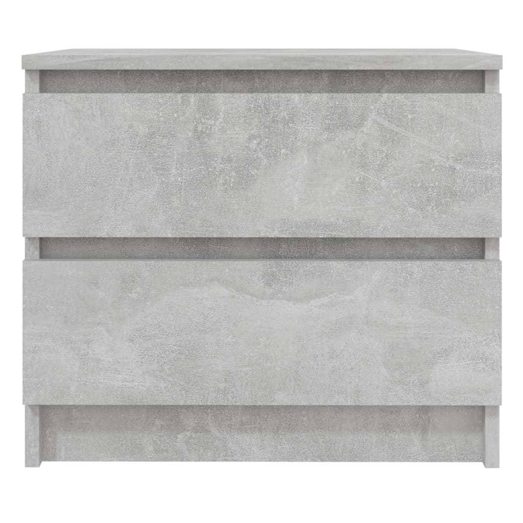 Comodini 2pz Grigio Cemento 50x39x43,5 cm in Legno Multistrato