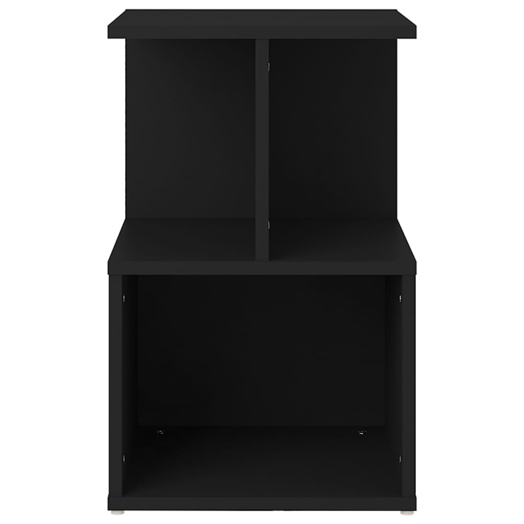 Comodini 2 pz Neri 35x35x55 cm in Legno Multistrato