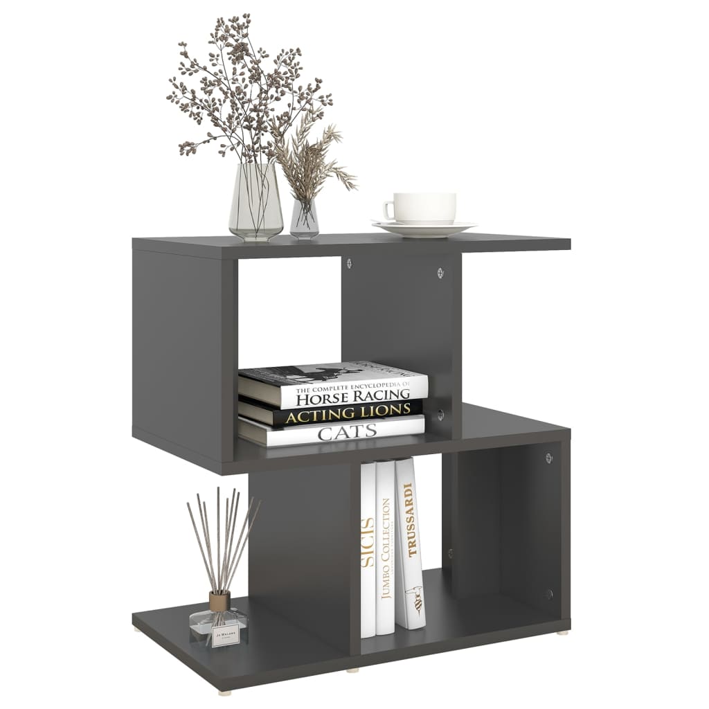 Comodini 2pz Grigi 50x30x51,5 cm in Legno Multistrato