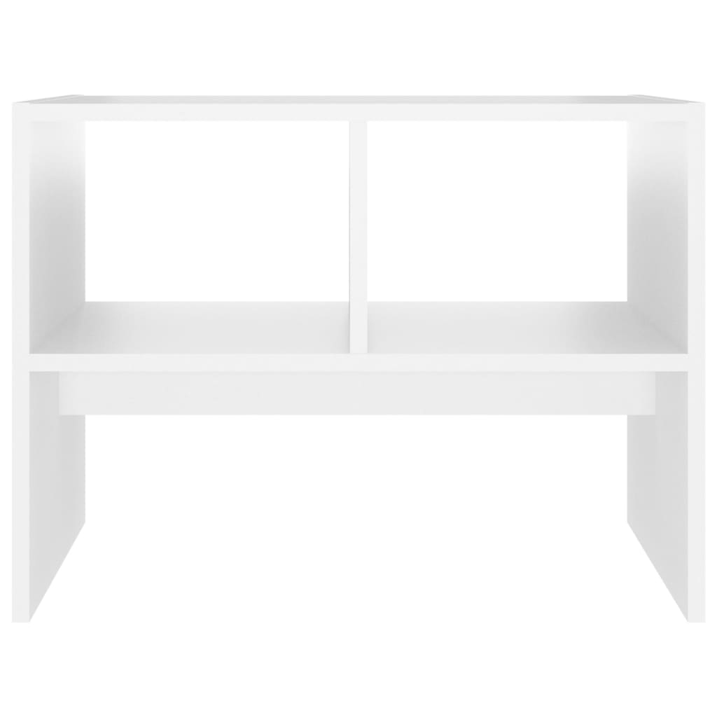 Tavolino Bianco 60x40x45 cm in Legno Multistrato