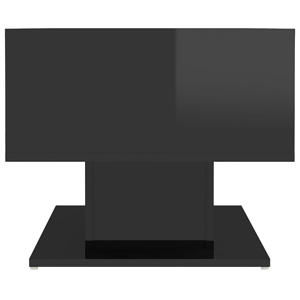 Tavolino Salotto Nero Lucido 103,5x50x44,5 cm Legno Multistrato