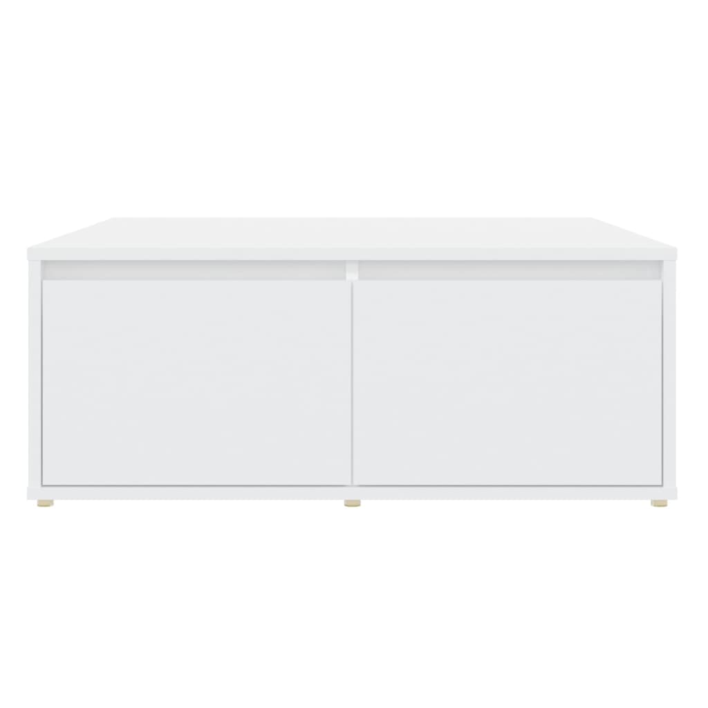 Tavolino da Salotto Bianco 80x80x31 cm in Legno Multistrato