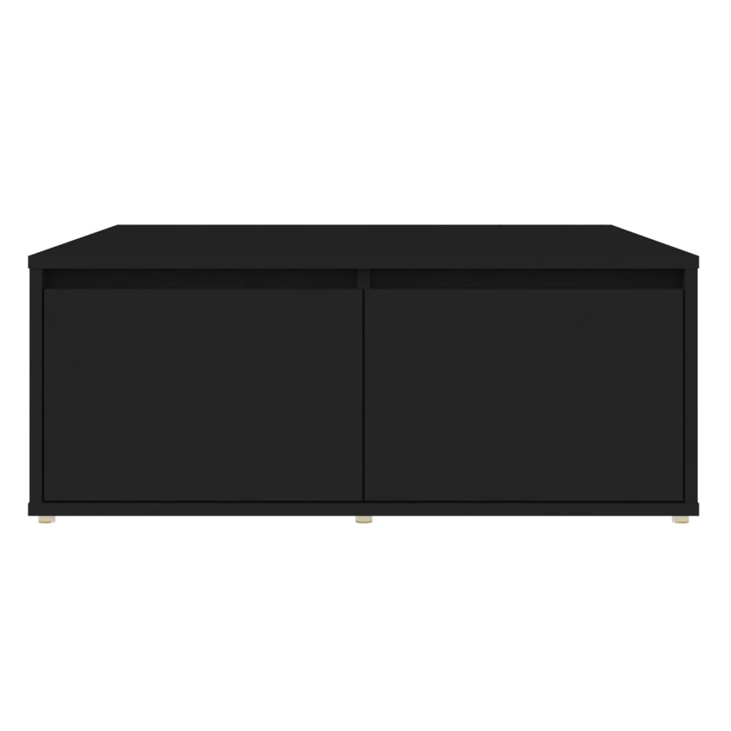 Tavolino da Salotto Nero 80x80x31 cm in Legno Multistrato