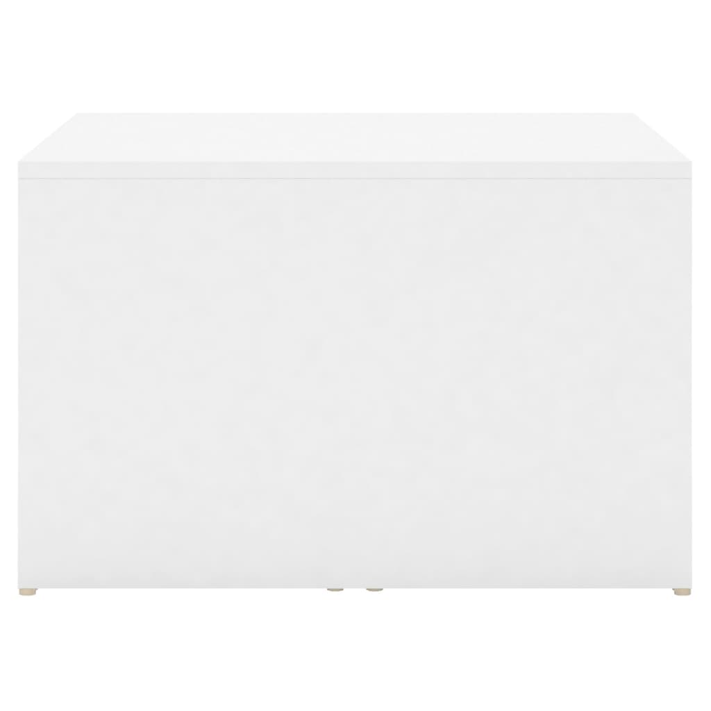 Set 3 Tavolini ad Incastro Bianchi 60x60x38 cm in Truciolato