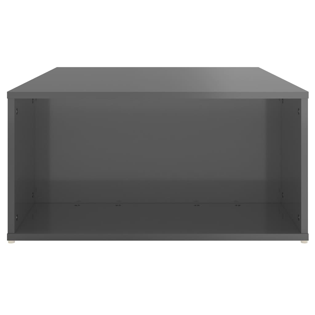 Tavolino da Salotto Grigio Lucido 90x67x33 cm Legno Multistrato
