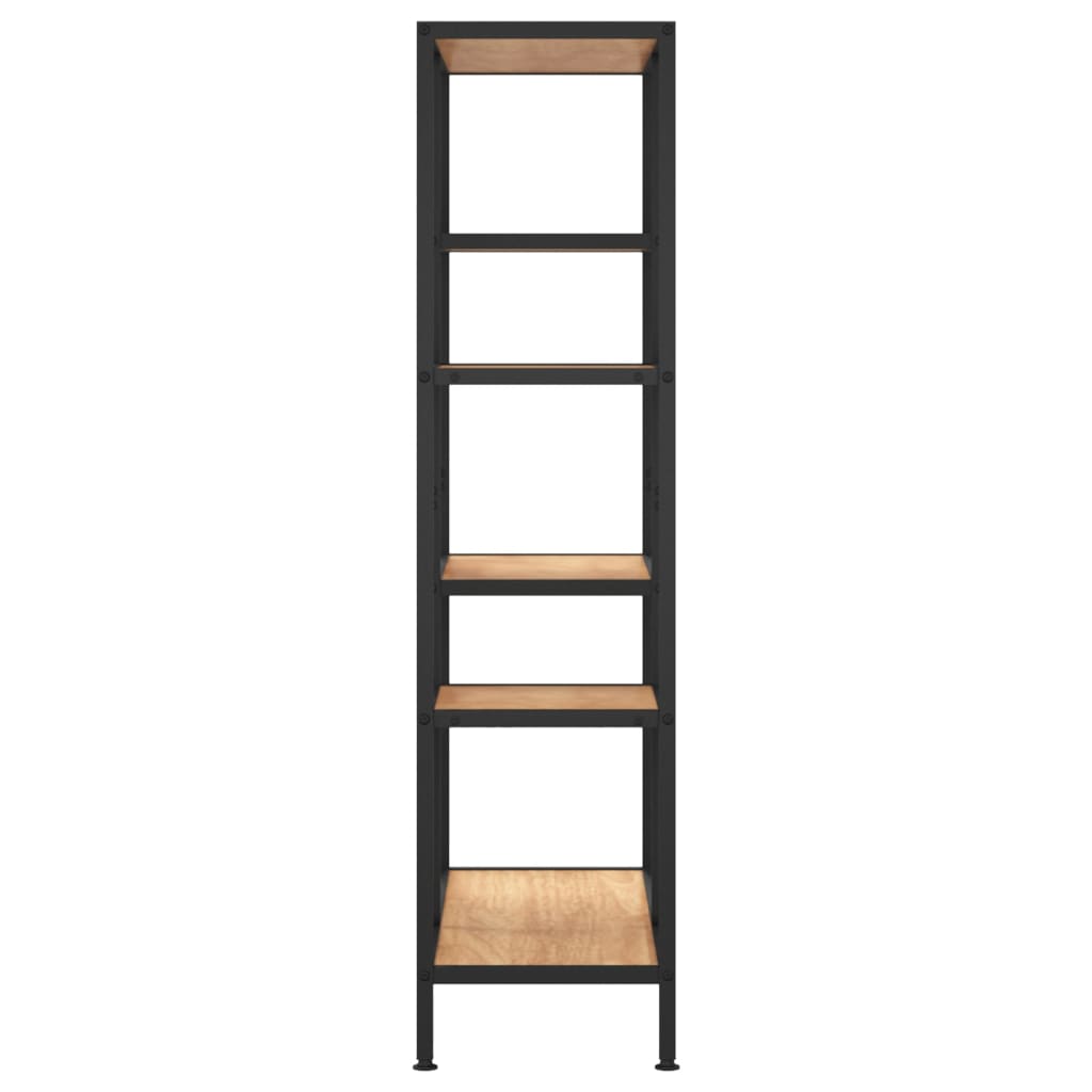Scaffale per Libri 80x30x120 cm Acciaio e Legno Multistrato