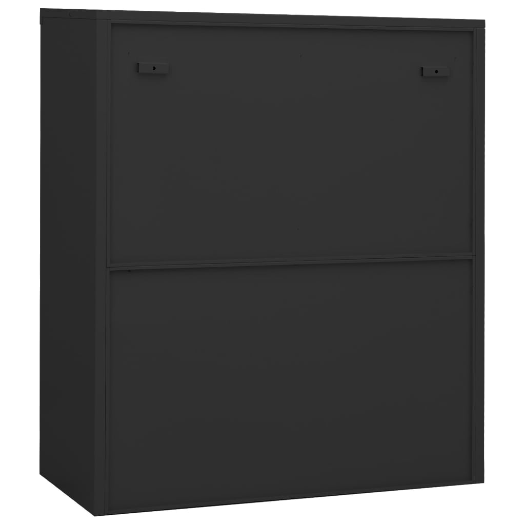 Armadio per Ufficio Antracite 90x40x105 cm in Acciaio