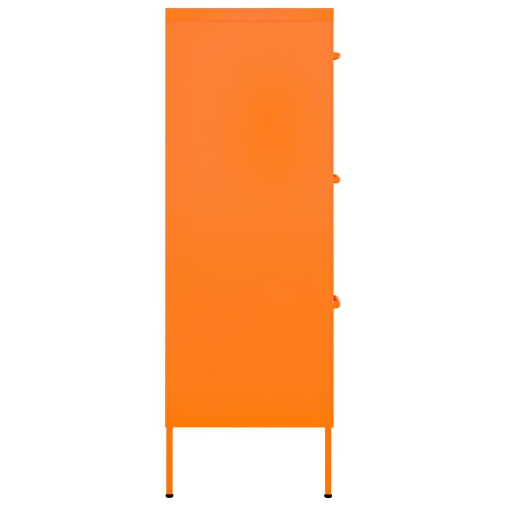 Cassettiera Arancione 80x35x101,5 cm in Acciaio