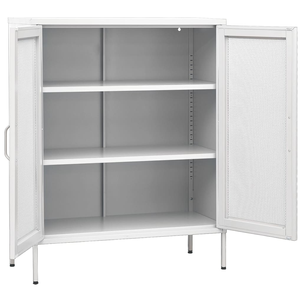 Armadietto Bianco 80x35x101,5 cm in Acciaio