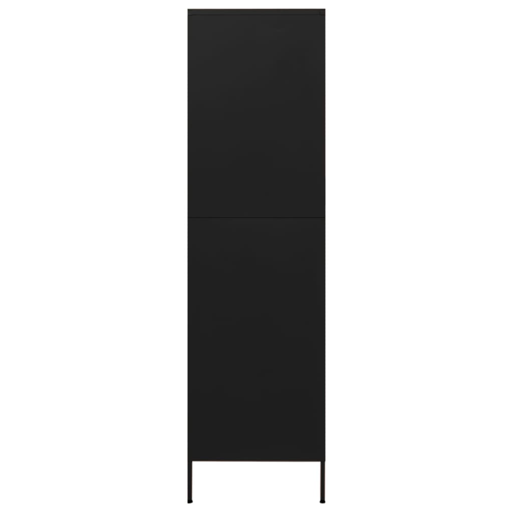 Armadio Nero 90x50x180 cm in Acciaio