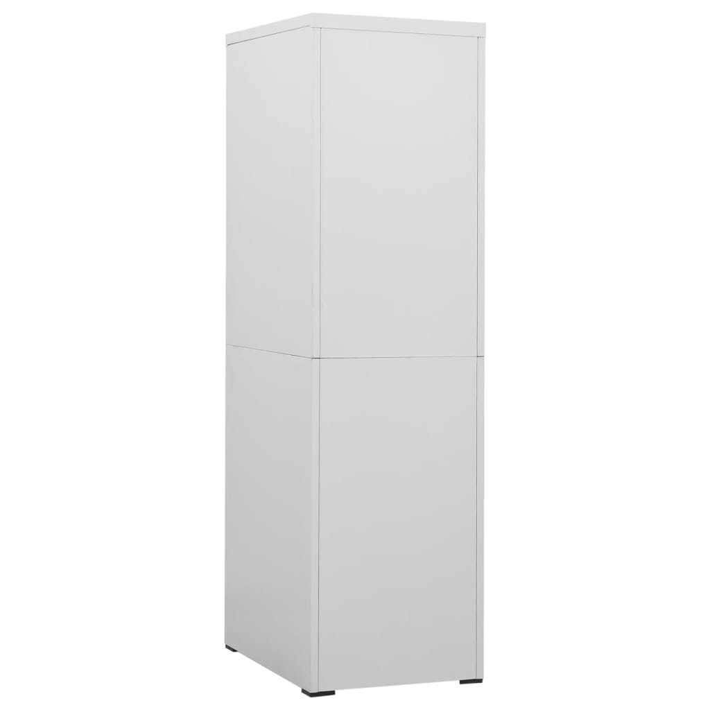 Armadio Classificatore Grigio Chiaro 46x62x164 cm in Acciaio