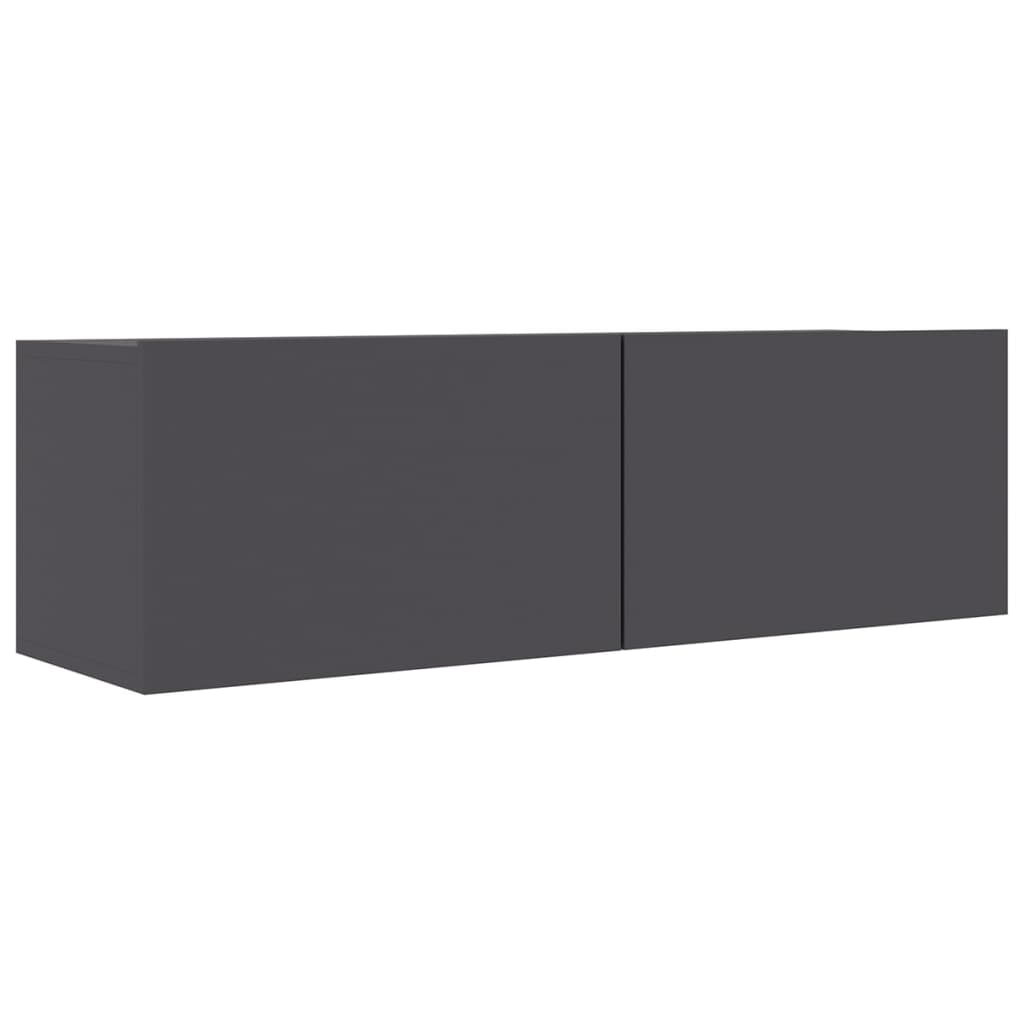 Set Mobili Porta TV 3 pz Grigio in Legno Multistrato