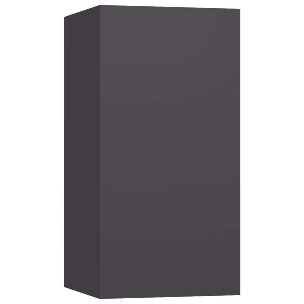 Mobili Porta TV 4 pz Grigi 30,5x30x60 cm in Legno Multistrato
