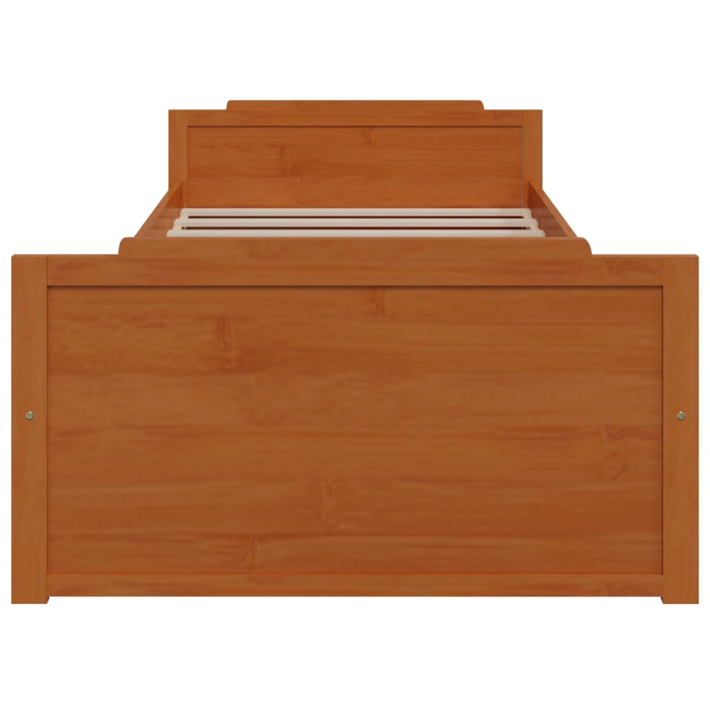 Giroletto Ambra con Cassetti Legno Massello di Pino 90x200 cm