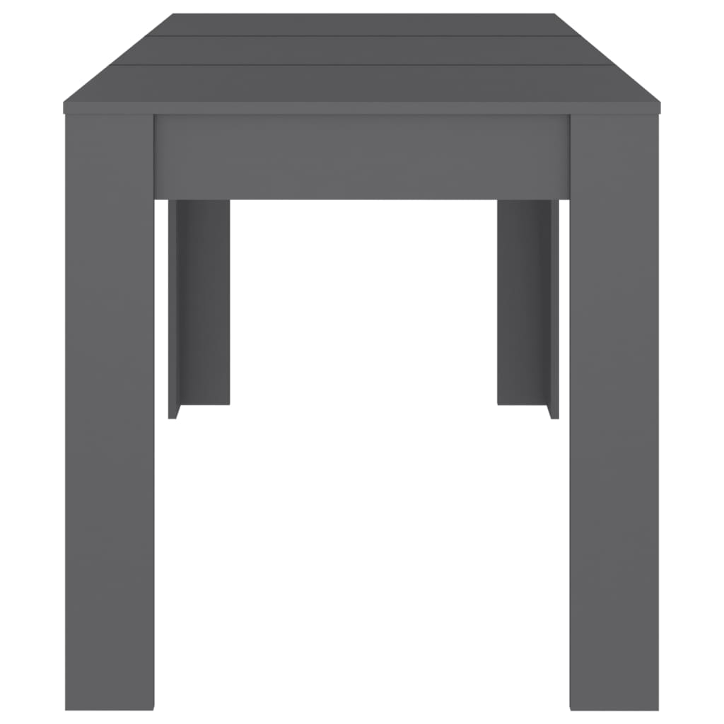 Tavolo da Pranzo Grigio 140x74,5x76 cm in Legno Multistrato