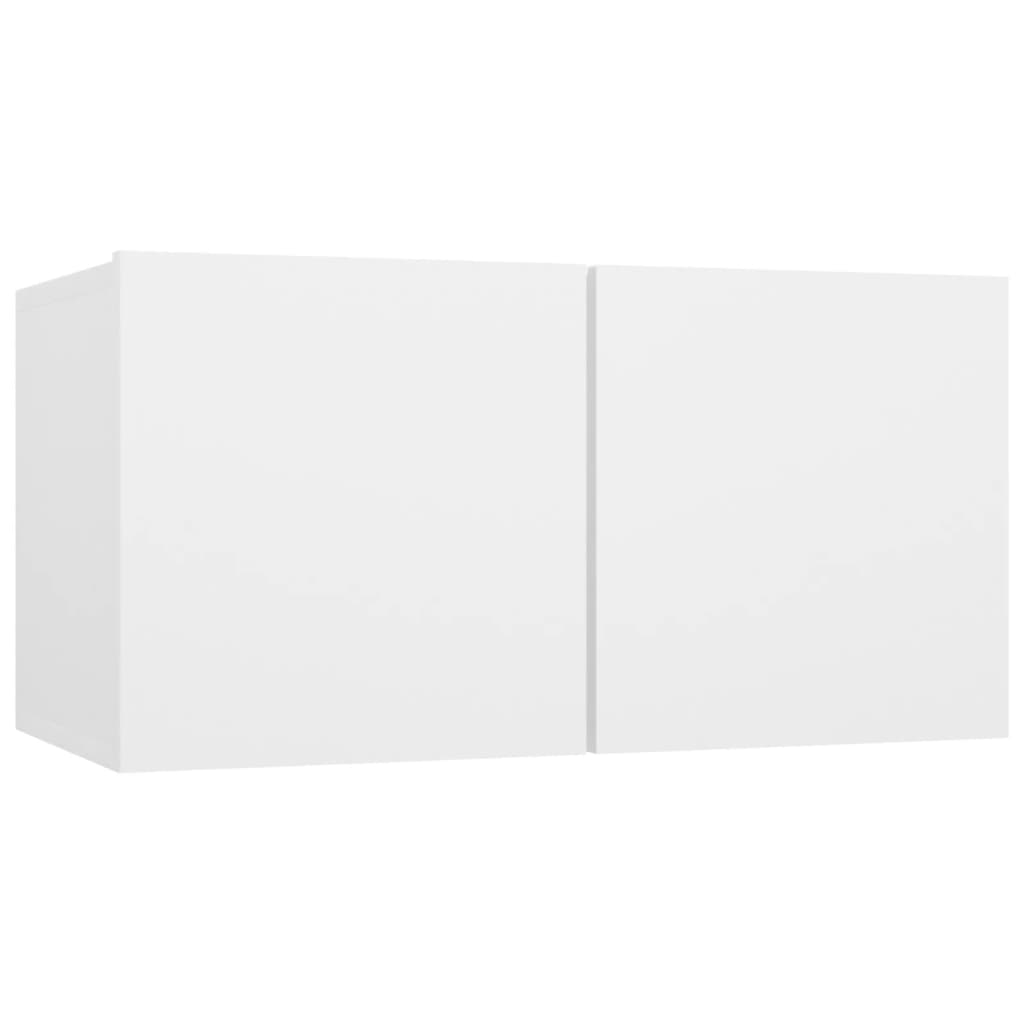 Mobili Porta TV Pensili 3pz Bianchi 60x30x30 cm