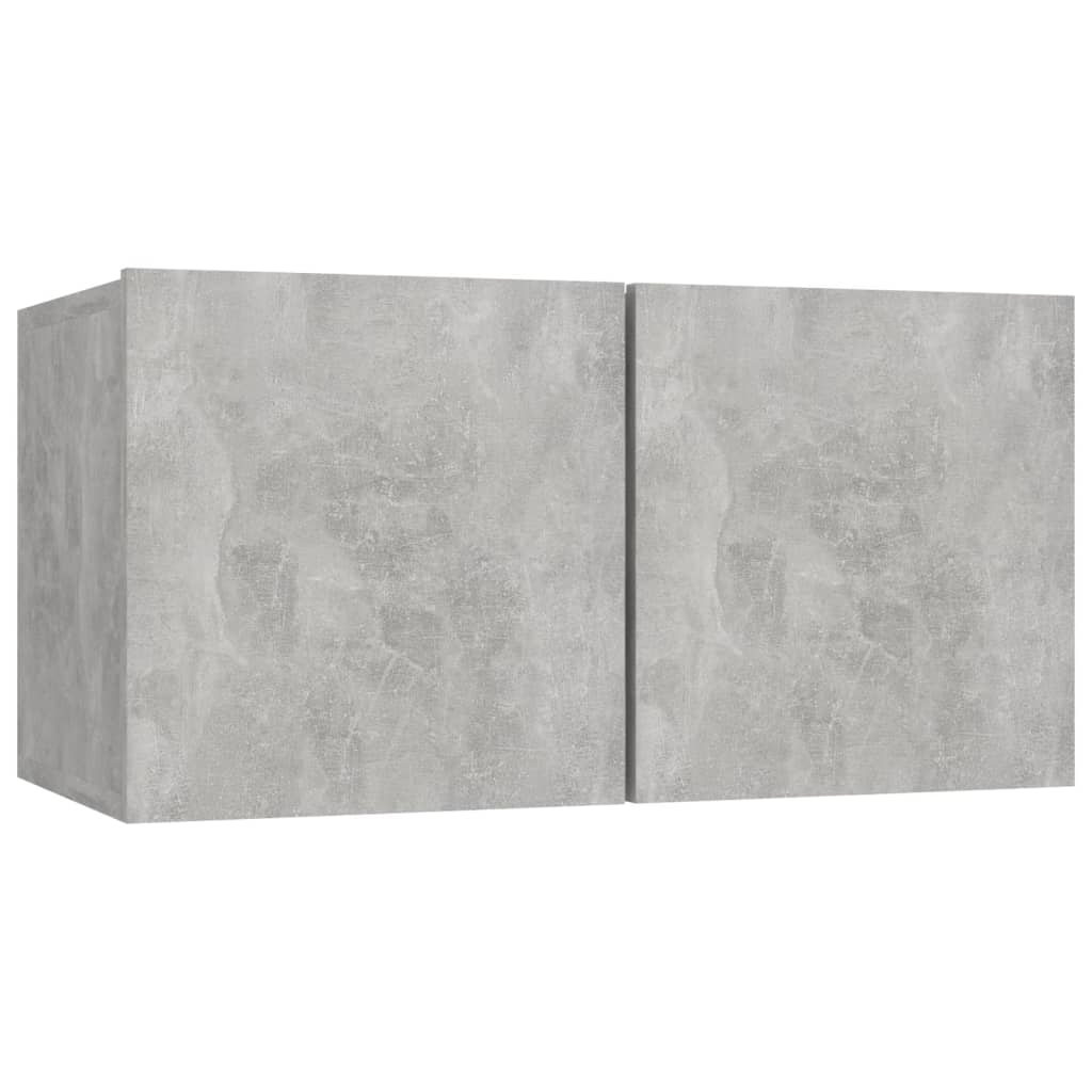 Mobili Porta TV Pensili 3pz Grigio Cemento 60x30x30 cm