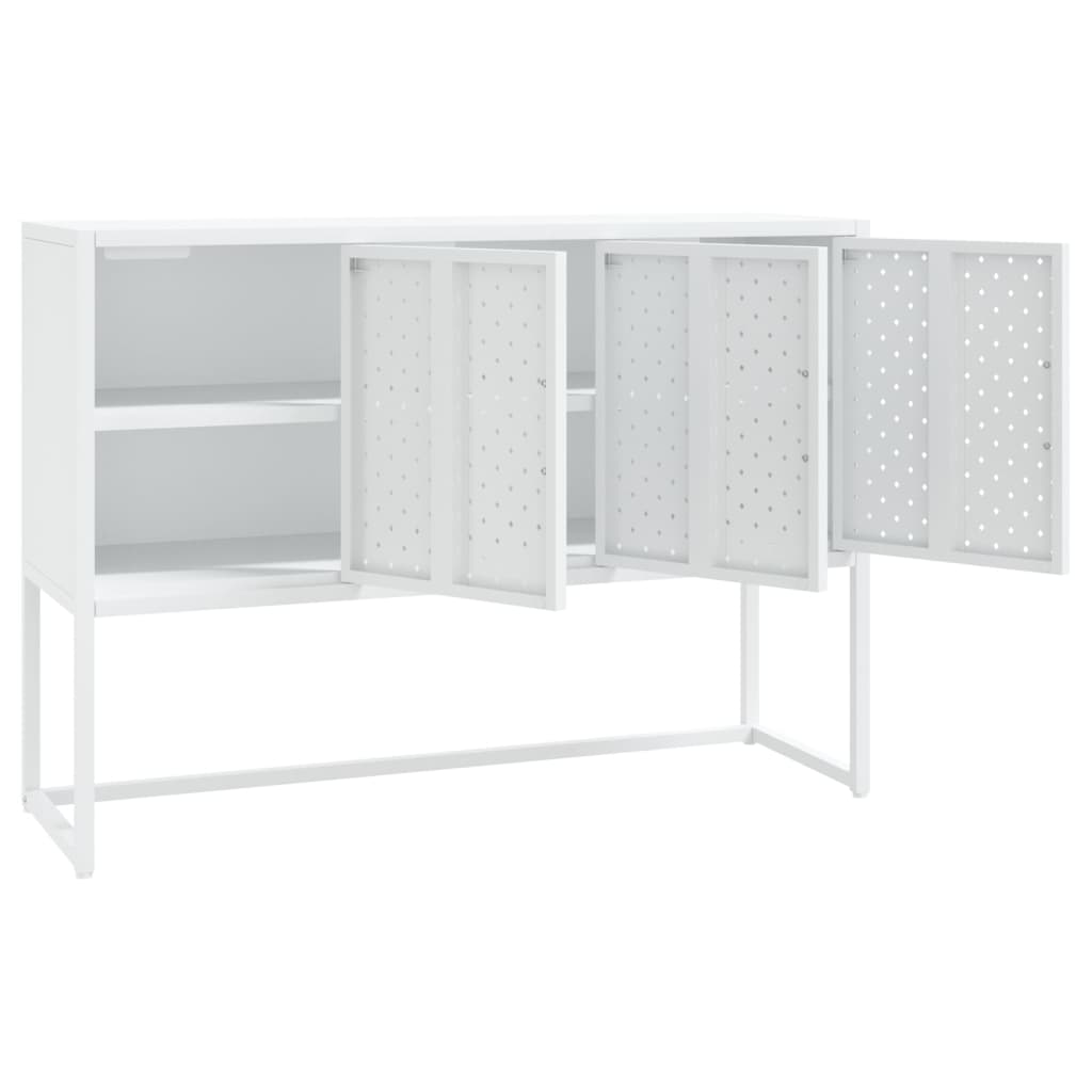 Credenza Bianca 105x35x75 cm in Acciaio