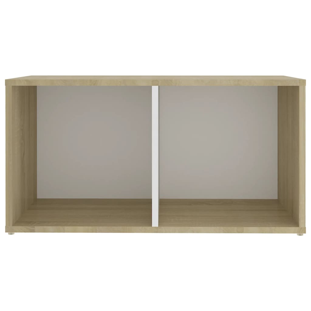 Set Mobile TV 6 pz Bianco e Sonoma in Legno Multistrato