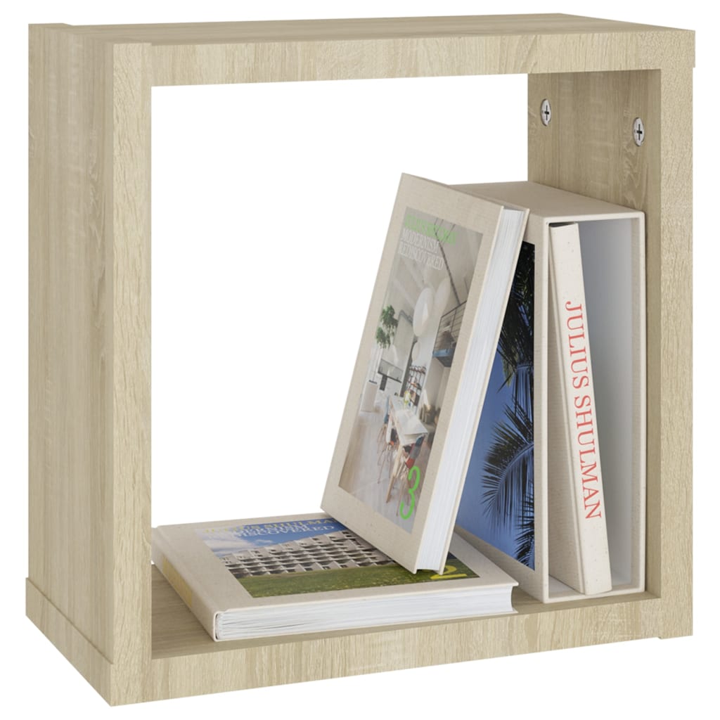 Mensole a Cubo 6 pz Rovere Sonoma 30x15x30 cm