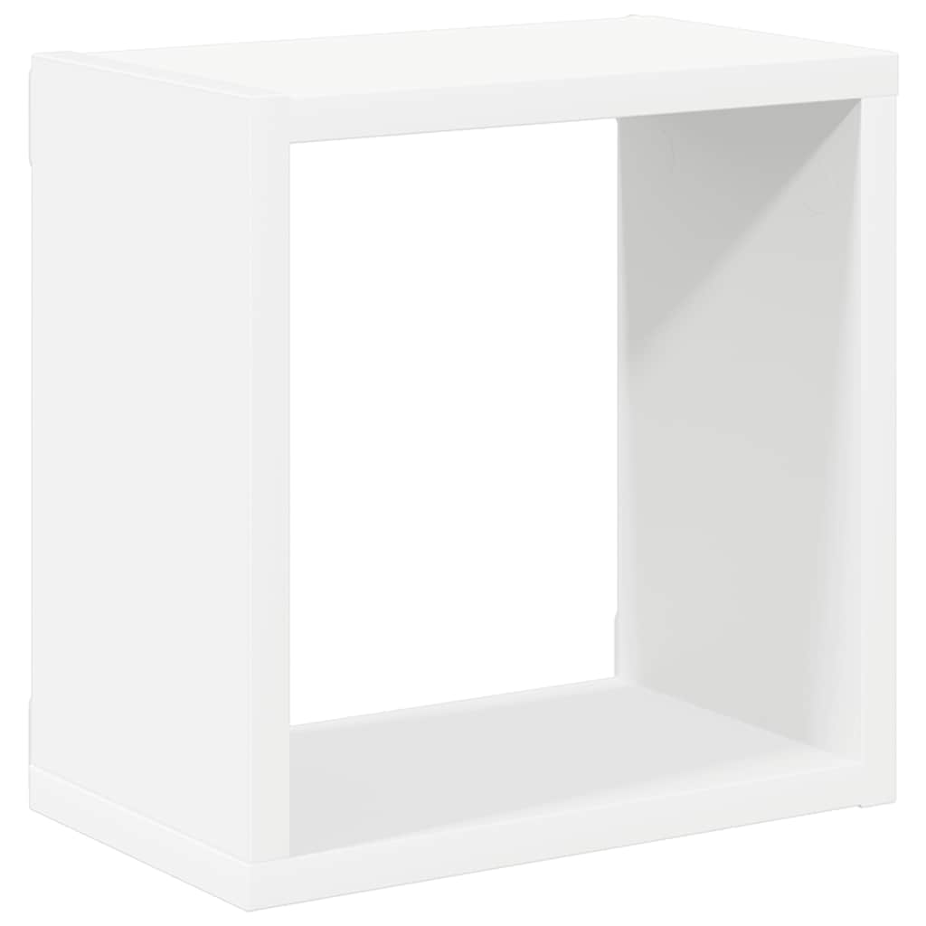 Mensole Parete a Cubo 2 pz Bianche 26x15x26 cm