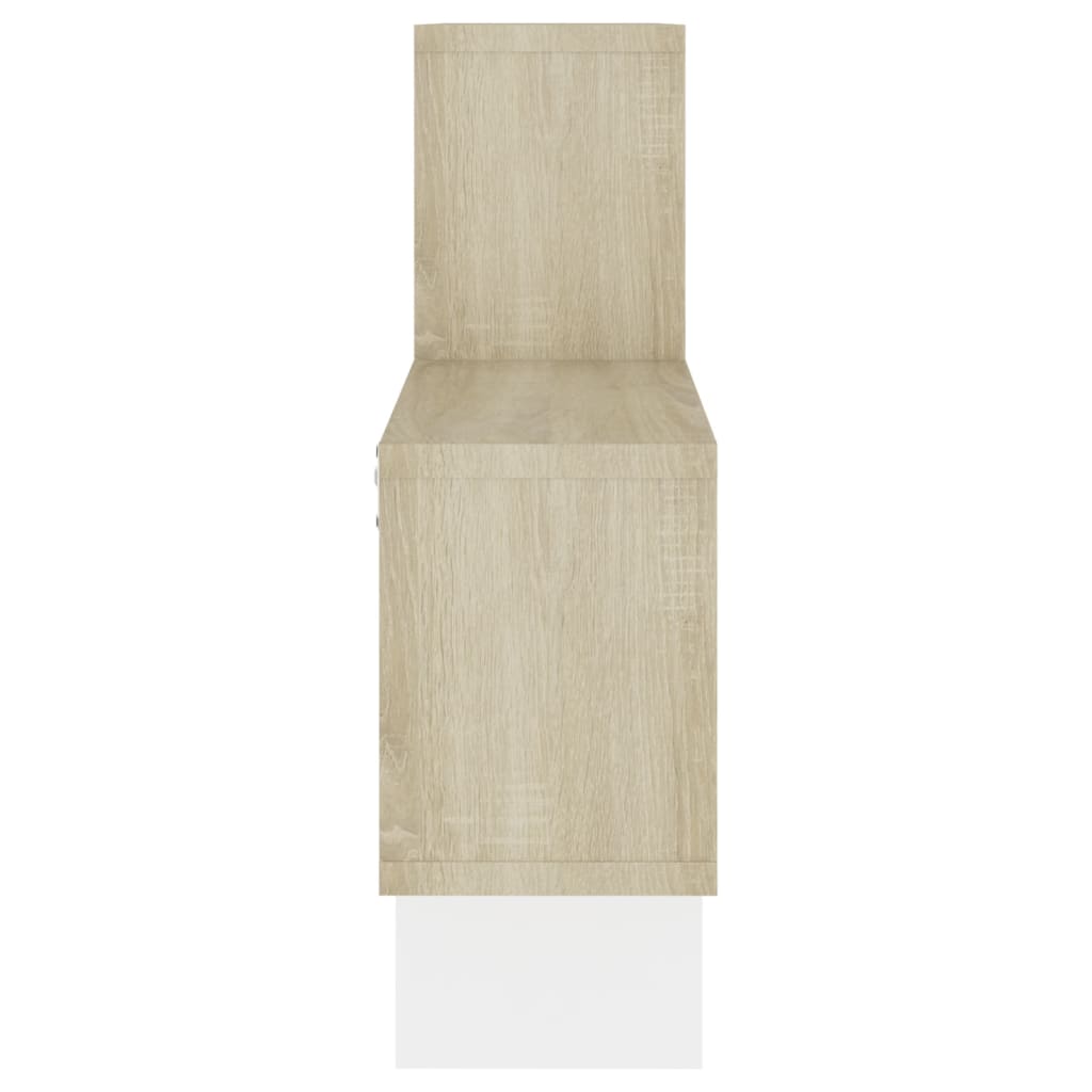 Scaffale Parete Auto Bianco Sonoma 82x15x51cm Legno Multistrato