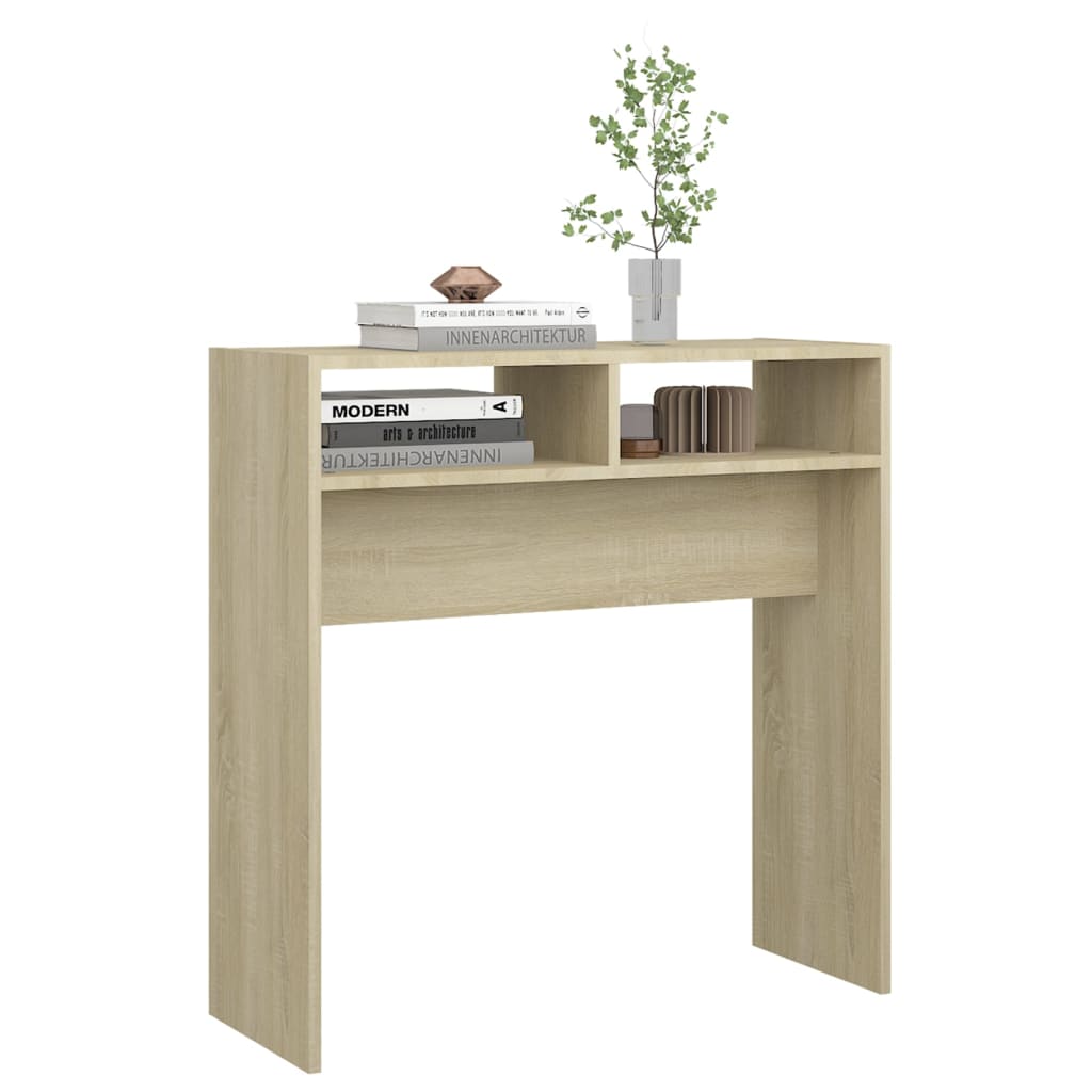 Tavolino Consolle Rovere Sonoma 78x30x80cm in Legno Multistrato