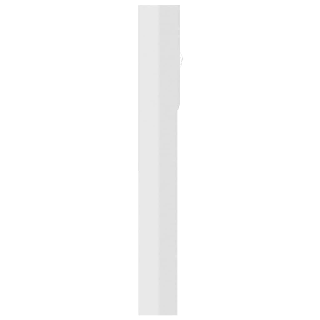 Mobile per Lavatrice Bianco Lucido 64x25,5x190 cm