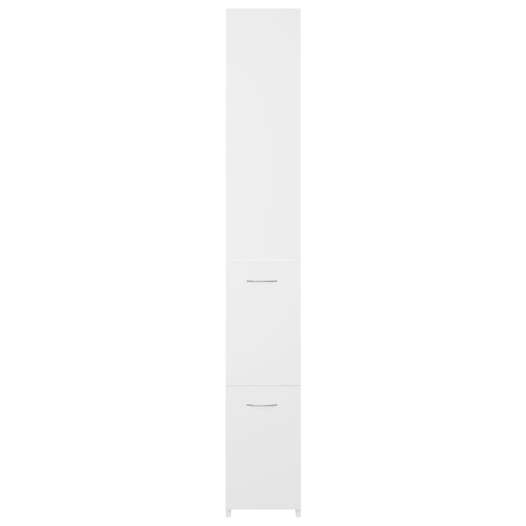 Armadietto da Bagno Bianco 25x26,5x170 cm in Legno Multistrato