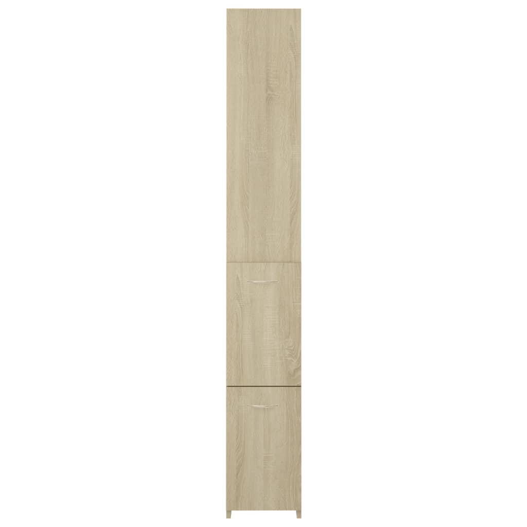 Armadietto Bagno Rovere Sonoma 25x26,5x170 cm Legno Multistrato