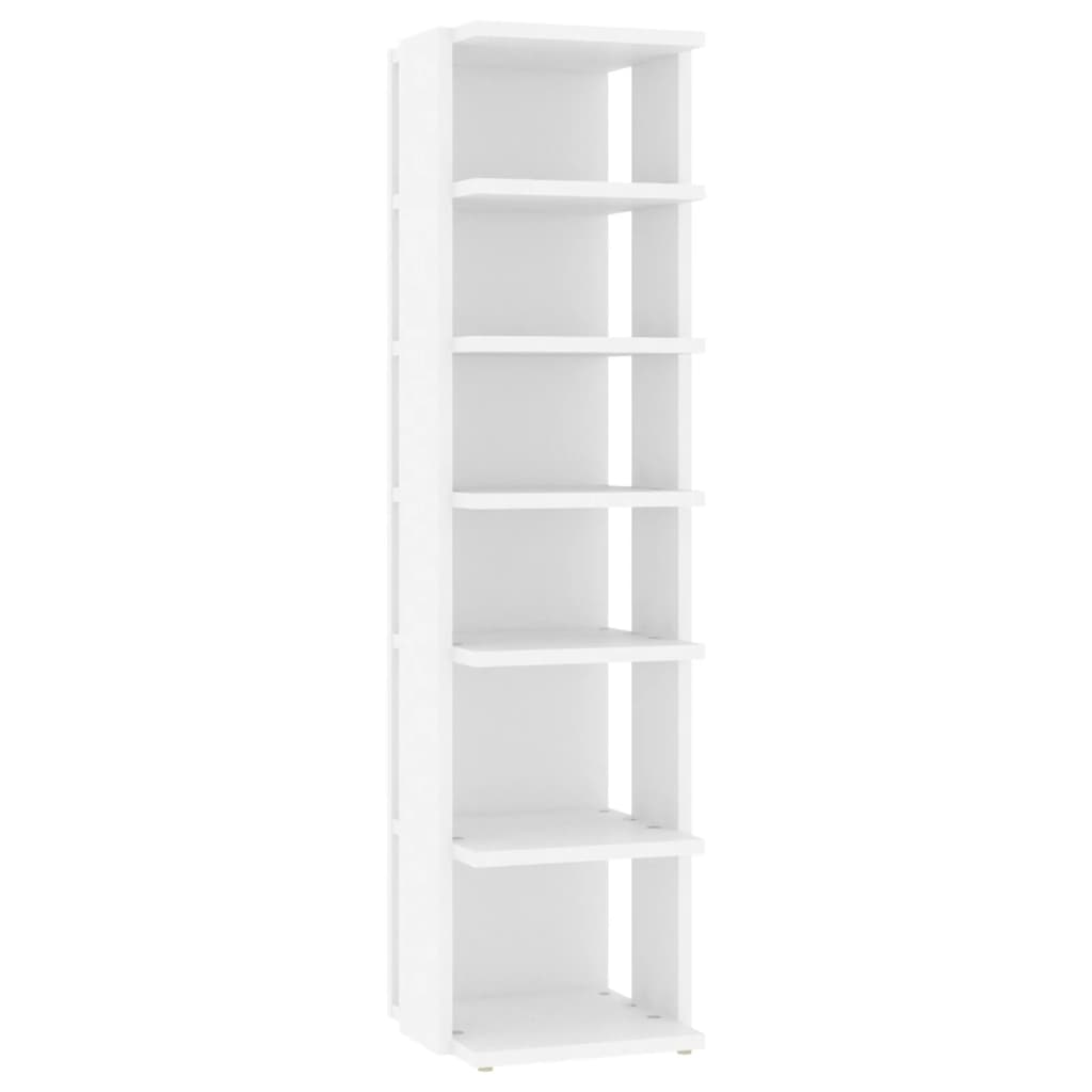 Scarpiere 2 pz Bianche 27,5x27x102 cm in Legno Multistrato