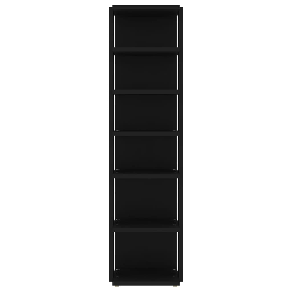 Scarpiera Nera 27,5x27x102 cm in Legno Multistrato