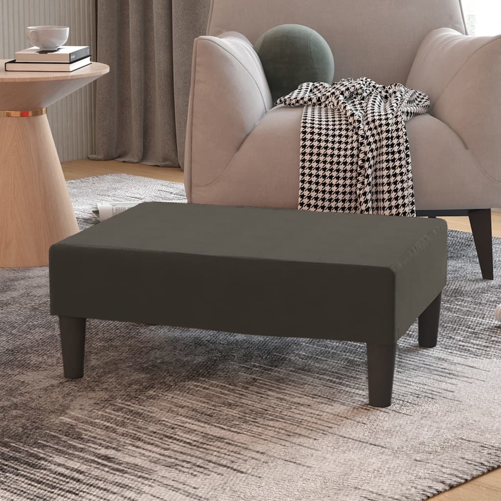 Poggiapiedi Grigio Scuro 78x56x32 cm in Velluto
