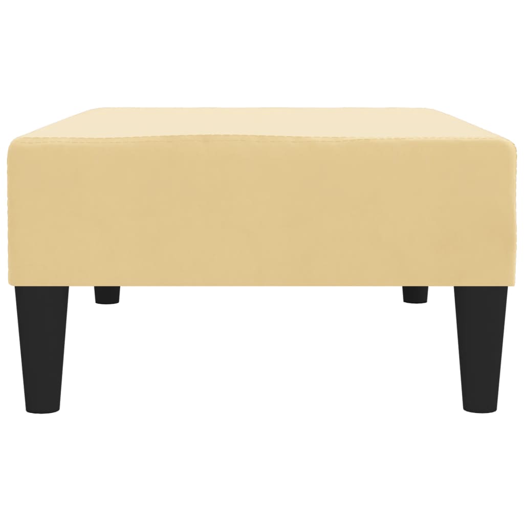 Poggiapiedi Crema 78x56x32 cm in Velluto