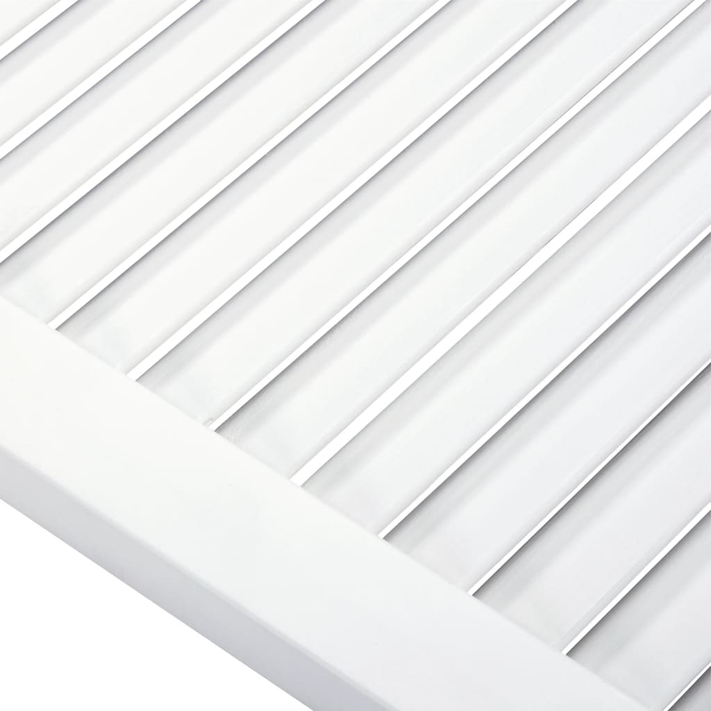 Ante a Lamelle 4 pz Bianche 99,3x39,4 cm in Legno di Pino