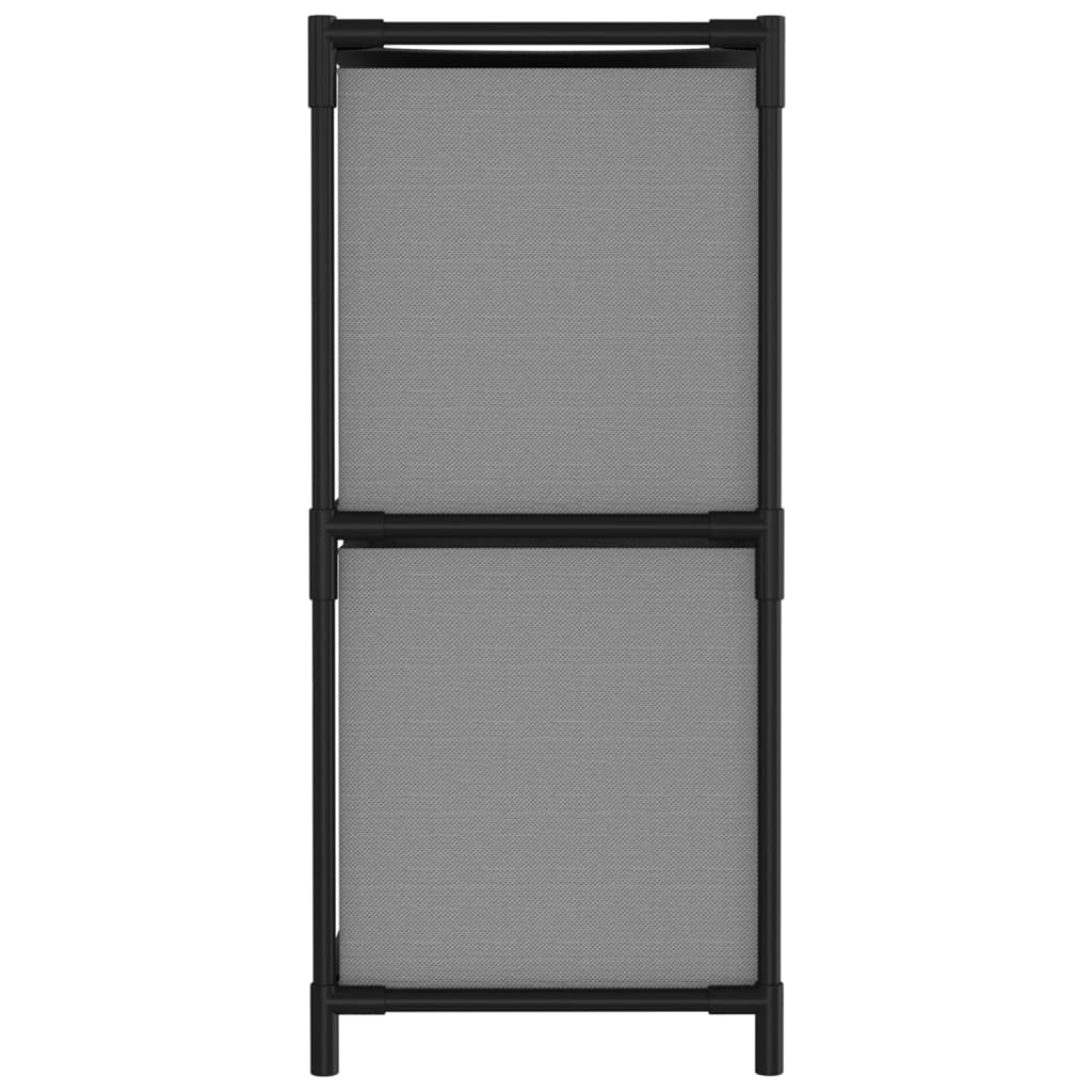Armadietto con 4 Cesti in Tessuto Grigio 63x30x71 cm Acciaio
