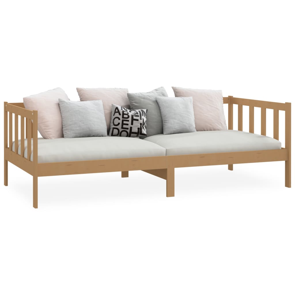 Dormeuse Marrone Ambra in Legno Massello di Pino 90x200 cm