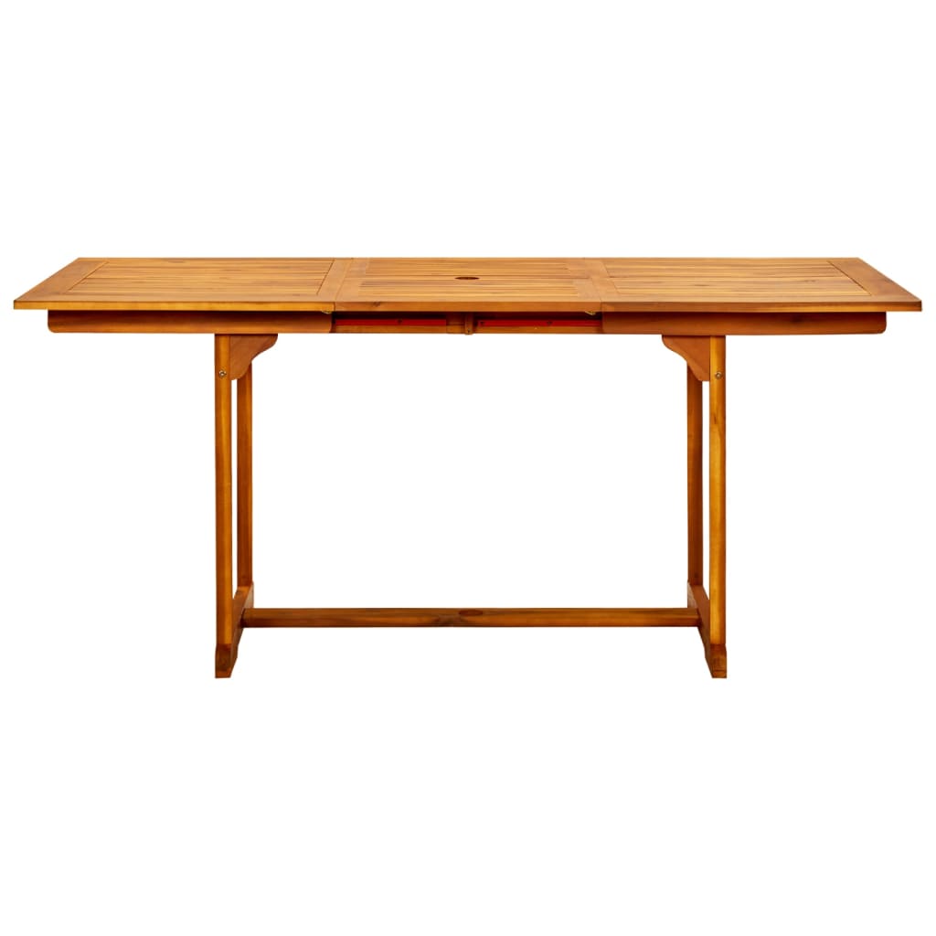 Tavolo da Pranzo per Esterni (120-170)x80x75 cm in Legno Acacia