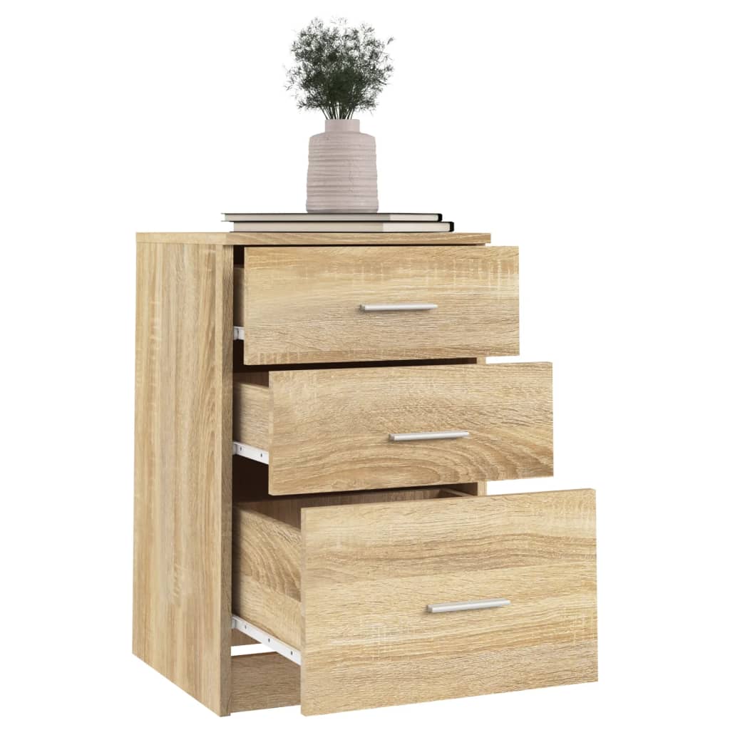Comodino Rovere Sonoma 40x40x63 cm in Legno Multistrato