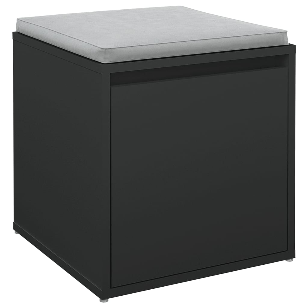 Cassetto Contenitore Nero 40,5x40x40 cm in Legno Multistrato